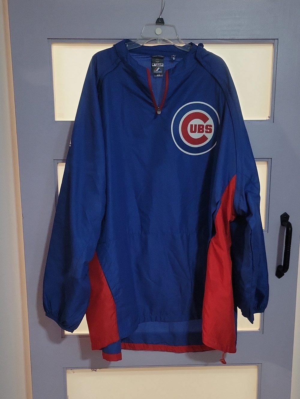 Majestic Chicago Cubs Pullover Raincoat - Blue & Red